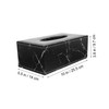 ABOOFAN Marble Tissue Box Elegant Black Marble Pattern Napkin Holder