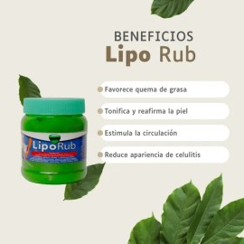 Gel Reductor Lipo Rub Quema Grasa Quita Estrías Menta