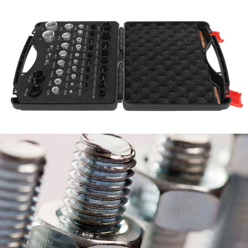 44PCS Nut and Bolt Thread Checker Aluminum Alloy Imperial and