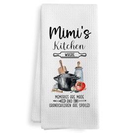 XNXLDYLH Best Mimi Ever Gifts Gift for Women Grandma from Grandkids Grandson Granddaughter, Mothers Day Christmas Birthday Kitchen Gifts Gift for Mimi, Mimi's Kitchen Dish Hand Tea Towels, 16x24 Inch