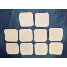 Modern Square 12 Bare Chipboard Die Cuts 1 3/4" Enbellishments