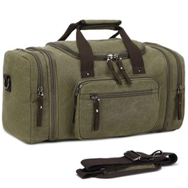 Duffle Bag for Travel SunBorls Expandable 24.8in Overnight Weekend Bag Holds 50L of Everyday Personal Items Carry on Bag (Military Green)