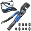 Funnerlulu Hydraulic Crimping Tool with 9 Hardened Dies, steel cable