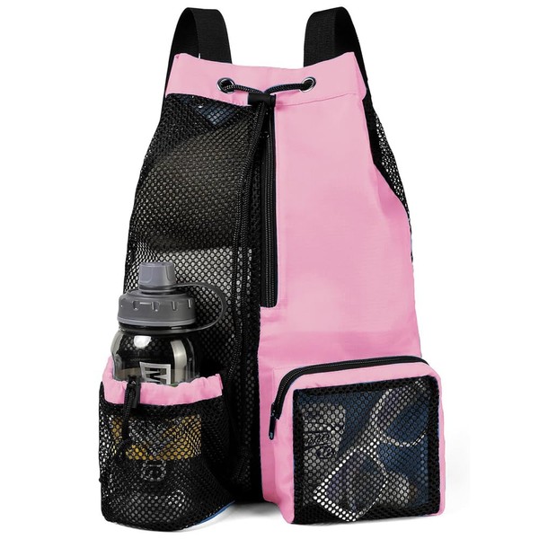 Bolsas de malla para natación,Mochila de malla con cordón para