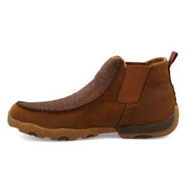 Twisted X Men's 4" Chelsea Driving Moc, Moc Toe with CellSole, Tan & Spice, 10 M