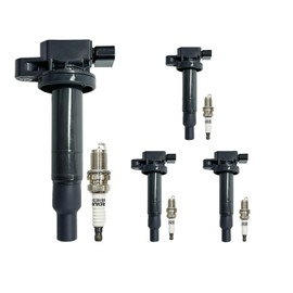 NITOYO UF316 Ignition Coil Pack and 7090 Iridium Spark Plugs Compatible with Toyota Prius 2001-2009, Prius C 2012-2019, Echo 2000-2005, Yaris 2006-2018, Scion xA xB 2004-2006, L4 1.5L (4 Set）