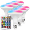 JandCase BR30 Color Changing Flood Lights, RGB+Warm+Cool White LED Recessed