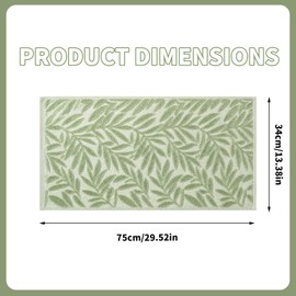 Solvio Premium 100% Cotton Towels Set - Sage Green Leaf Pattern Jacquard Towels - Super Soft and Highly Absorbent Bathroom Accessories for Home and Hotel