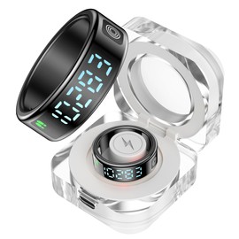 findtime Smart Ring for Men Women Touch Screen Tik Tok Scrolling Ring Smart Ring Android Time Display Heart Rate Blood Oxygen Sleep Tracker Activity Trackers for Sports Time, Distance, Calories