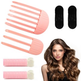 6Pcs Volumizing Hair Clips - Hair Volume Clips for Fluffy Bangs, Spong Bun Updo Volumizing Hair Root Clips Hair Comb Tool (Pink)
