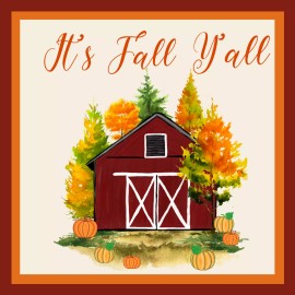 Sign Me Up By Diana It's Fall Y'all Farmhouse Harvest Sign or Door Hanger