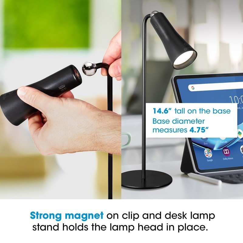 OttLite 3-in-1 Rechargeable Task Lamp - ClearSun LED Technology -