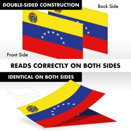 UD_G128 Combo Pack: 6 Ft Tangle Free Aluminum Spinning Flagpole (Black) & Venezuela 7 Stars Venezuelan Flag 3x5 Ft, ToughWeave S