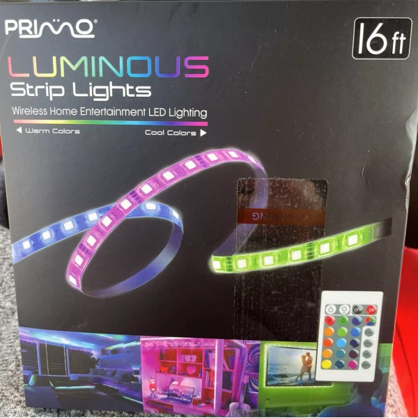 Primo Luminous LED Strip Lights Wireless Home Entertainment Lighting 16ft