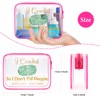 Sfodiary Crochet Makeup Bag for Women Crochet Lovers Beginners Cosmetic
