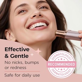 Kradaa Depilación facial para mujeres: maquinilla de afeitar facial eléctrica con luz LED, mini afeitadora sin dolor y resultados instantáneos para us