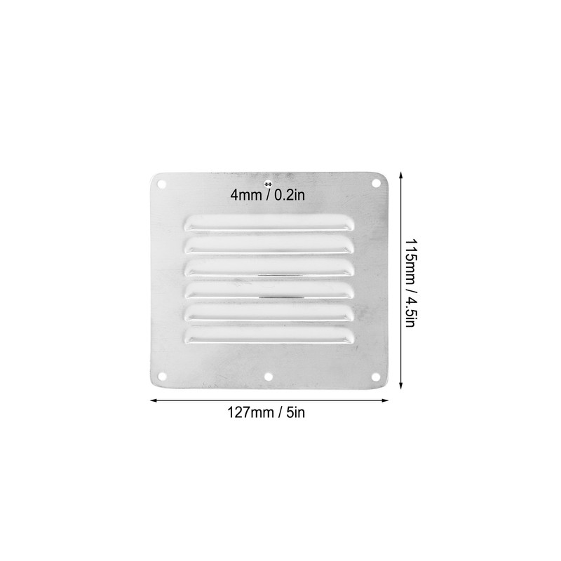 Boat Louvered Vent Rustproof 304 Stainless Steel Marine Ventilation Grille