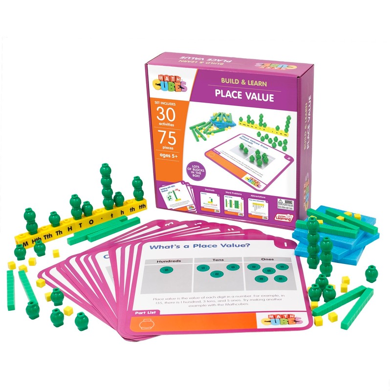 Junior Learning: Mathcubes - Place Values - 30 Activity Set,