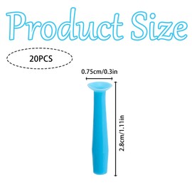 Labyrinxel Contact Lens Remover 20 Pack Blue Lens Remover Tool and Applicator Stick for Contact Lens Wearers Portable for Travel and Daily Use