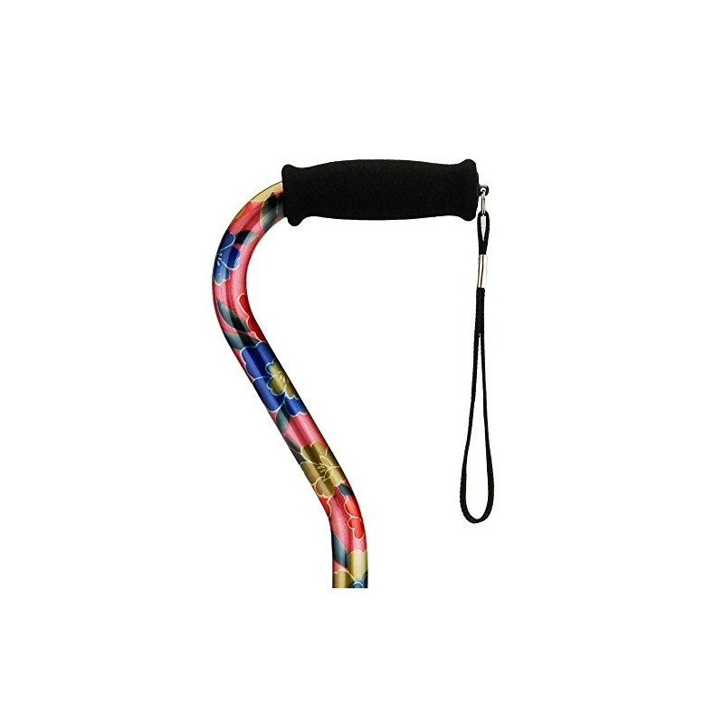 NOVA Designer Walking Cane with Offset Handle, Lightweight Adjustable Cane