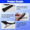 SOWBUD Weighted Skipping Rope, Black Speed Skipping Ropes for Primary