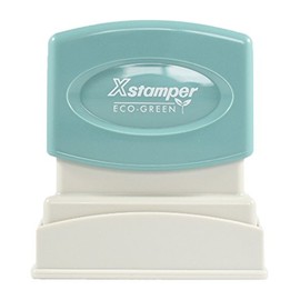 1362 Xstamper pasado debido Pre entintado sello de goma grabado con láser, tamaño de la impresión 1/2" X 1 – 5/8", rojo