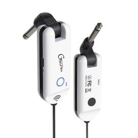 GTRS GWU4 UHF Guitar Wireless System 4 Channels Rechargeable Transmitter and Receiver, Auto Match, Low Latency, 100 Feet Range, Stable Connectionfor Electric Guitars Bass and More (White)