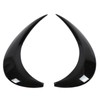 1 Pair Left Right Gloss Black Headlight Eyebrow Cover Trim