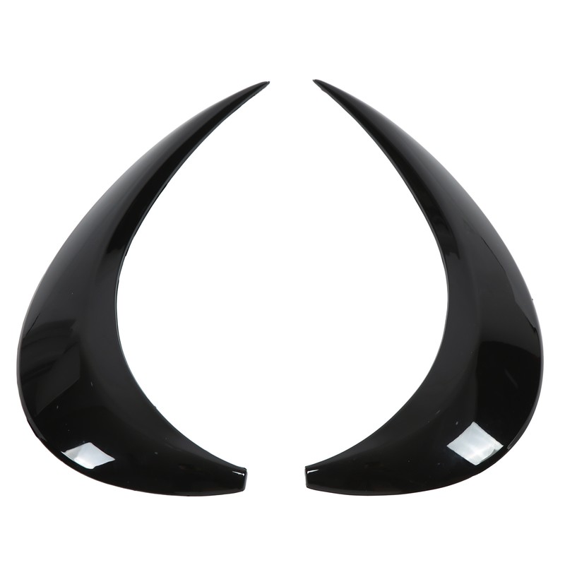 1 Pair Left Right Gloss Black Headlight Eyebrow Cover Trim