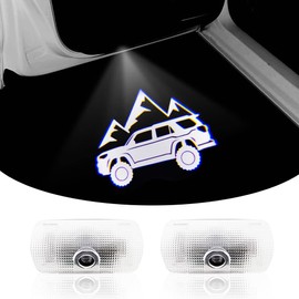 uunonaha 2PCS Car Door Logo Lights Courtesy Projector Laser Welcome Light LED 3D Ghost Shadow Lamp Accessories Compatible for 4Runner 2015-2024(Mountain&car)