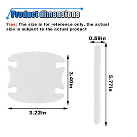 BDZMC 4PCS Car Door Handle Protectors, Anti-Collision and Anti-Scratch Self-Adhesive Protective Sticker, Door Handle, Door Bowl Protector, Suitable for Most Cars, Trucks, SUVs (Transparent Color)