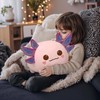 Mewaii 16'' Soft Pink Axolotl Plush Pillow - Adorable Cuddle