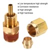 sourcing map Brass Compression Tube Fitting 1/4NPT x 1/4" Tube