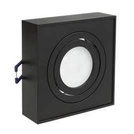 Maclean MCE464B GU10 Recessed Spotlight Frame Recessed Ceiling Light Max. 35 W IP20 (Square, Black)
