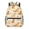 ainori Cute Golden Retriever Backpack, Polyester Backpacks with Straps, 11.4inx5.9inx15.7in,