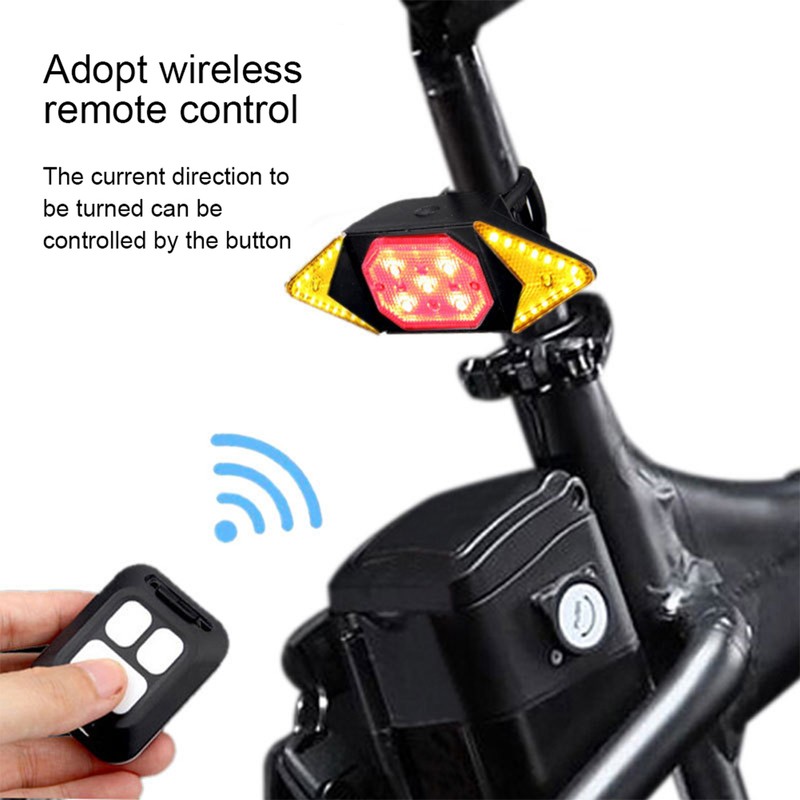 Bike Tail Turn Signal Light Safety Warning Bike Brake Rear