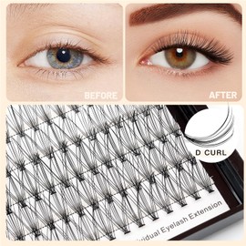 Vayator 10+12mm Mixed 12+14mm Mixed Tray Mink Eyelash Extension Natural 3D Russian Volume Faux Eyelashes Individual 20D Cluster Lashes Makeup (10D-14+16mm Mixed)