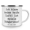 Mr. & Mrs. Panda Camping Emaille Tasse Spruch Didgeridoo Spieler