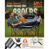 KingCamp Oversized Double Camping Chair, Heavy Duty 880lbs with Padded
