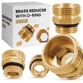 Brass Reducer 1/2" x 3/4" O Ring Nipple Male Adapter Reducer Coupling Durable Density Connection