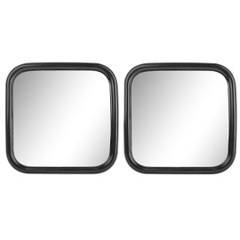 2x Truck, Transporter or Bus Mirrors Universal 18 x 18 cm Size with Flexible Bracket Set