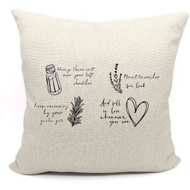 Practical Magic Quote-Salt Rosemary Lavender Love-and Fall in Love Whenever You Can-Inspirational Gift for Women Sister Daughter Best Friend Cousin Coworker- Throw Pillow Case Covers Decorative Gift