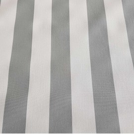 Fabric Sold by the Metre Awning Fabric Block Stripes Grey White Stripes UV Resistant Privacy Screen