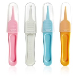 WeddHuis Baby Nose Tweezers Baby Safety Tweezers Nose Cleaning Tweezers Gentle and Safe Pack of 4