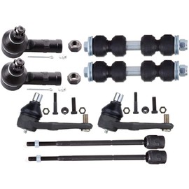 OCPTY - New 8-Piece fit for 1997-2003 for Ford Escort for Mercury Tracer-2 Front Sway Bar End Link 2 Lower Ball Joint 2 Outer 2 Inner Tie Rod End