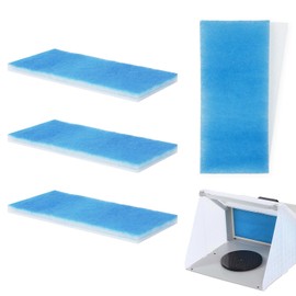 WISEPRO 4 PCS Airbrush Spray Booth Filter, 2 Layer Paint Booth Filters Spray Booth Replace Filter Compatible with Master, Paasche, Sky Enterprise, Airhobby