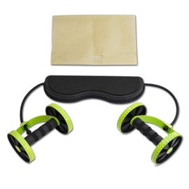 Strong Camel Abdominal Exercise Equipment Multifunctional Professional Ab Wheel Double Roller (Green)