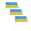 10pcs Ukrainian Flag, 12 x 8 inch Flat and Stick