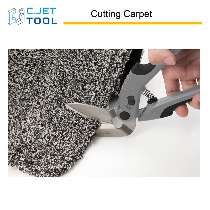 C.JET TOOL 10" Heavy Duty Scissors, Carpet Cutter, Industrial Scissors,