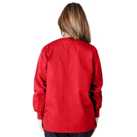 Natural Uniforms Warm Up Scrub Jacket-Red-Large